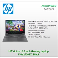 HP Victus 15.6 inch Gaming Laptop 15-fa2726TX, Black