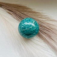 勇氣自信之石 藍綠亞馬遜 天河石球 贈壓克力球座