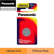 [FREE SHIPPING]PANASONIC CR-2032PG1BW LITHIUM COIN BATTERY 5 PCS