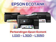 EPSON EcoTank L3110 PRINTER / L3116 L3150 / L3156 / L3210 / L3250 ALL IN ONE INK TANK PRINTER Original Epson Refill Ink
