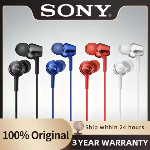 SONY MDR-EX255AP Wired In-Ear Earphones Stereo Bass Headset With Mic For Music & Phone Calls