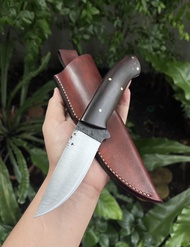 มีดแคมป์ Camp มีดเดินป่า มีดแล่ มีดโบวี่ มีดเหน็บ Bowie มีดพก ใบ 4” ผานไถ ตีร้อนชุบแข็ง ผิวขัด ด้ามf