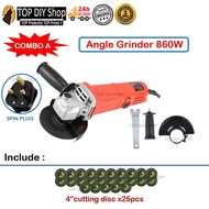 COSTA 4 Angle Grinder 880W 100% Copper Motor Grinder Mesin Grander Gerenda Murah Grander Car Polishi