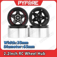PYFORE 4Pcs 2.2In Climbing Wheel Hub Tires 65x35mm 12mm Hex Adapter For 1/8 RC Model Crawerl Car Upg
