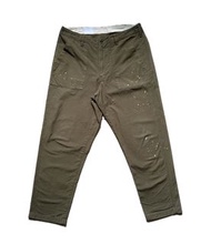 美品UNITED ARROWS &amp; SONS 日本製仿舊潑漆工裝錐型軍綠褲#小木基史#24年中慶