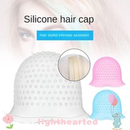 LIGHTHEARTED Hair Coloring Hat, With Hook Silicone Hair Coloring Highlighting Cap, Soft Reusable Hai