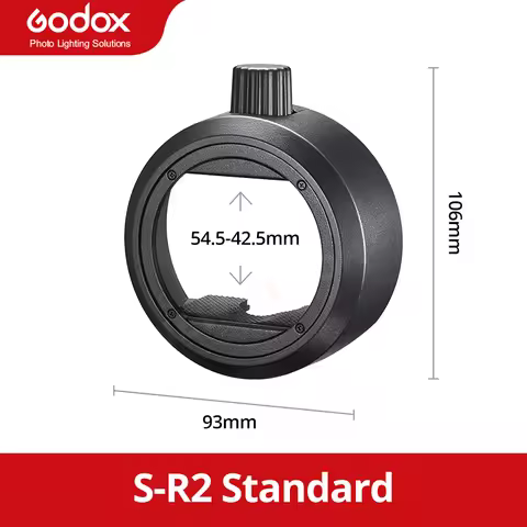 Godox Round Head Accessories Adapter S-R2 Suit for V860II AD200PROII TT685 TT600 Series Canon Nikon 