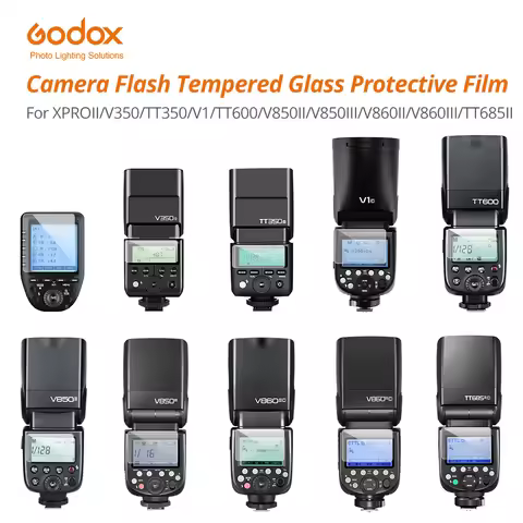 Tempered Glass Waterproof Oilproof Protective Film for Godox V1 V860III V850III TT685II TT600 TT350 