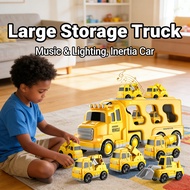 Music Engineering Boy Car Truck Storage Truck Inertia Light Large Vehicle