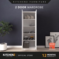 KitchenZ 2 Door Wardrobe Bigger Size (180cm Height) HMZ-FN-WD-6000/6002/6020H/6020S