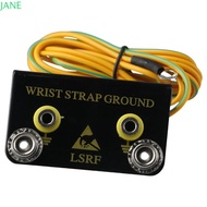 JANRY Ground Cord Bench Mounted, 1.8M Length Cord L Shaped ESD Wrist Strap, Easy to Install Dual Ben