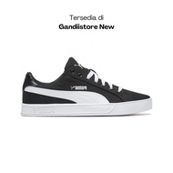 Sepatu Sneakers Pria Puma Smash Vulc Canvas 374754 02 Black White Men