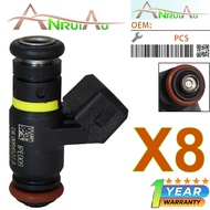 8Pcs Fuel Injector 4Pins Compatible with Ford Ecosport Kia Fiesta 2009 2010 2011 2012 2013 1.6L 8v D