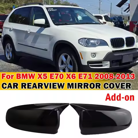 For BMW X5 E70 X6 E71 2008-2013 Rearview Mirror Cover Body Kit Accessories