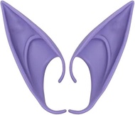 Silicone Halloween Fairy Pixie Elf Ears Earrings Colorful Sweet Cool Ear Clip Without Ear Holes Soft