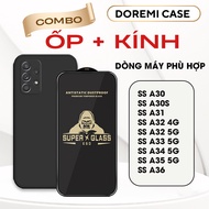 Samsung A36/ A35/ A34/ A33/ A32/ A31/ A30s/ A30 4G 5G case and tempered glass Combo
