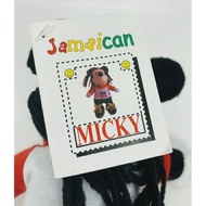 Jamaican Mickey Mouse Yarn Braids Rasta Cap Flag Shirt Gold Rope