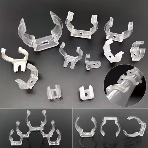Round Silicone Tube Plastic Fixing Clip For T4/T5/T8/T10 LED Tube Flexible Neon Rope Strip Light Mou