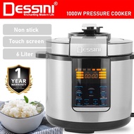 DESSINI 14 IN 1 Electric Digital Pressure Cooker Non-stick Stainless Steel Inner Pot Rice Cooker Steamer (6L)