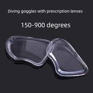 Myopic resin diving glasses snorkeling 150-900 degrees can be installed around different degree lens