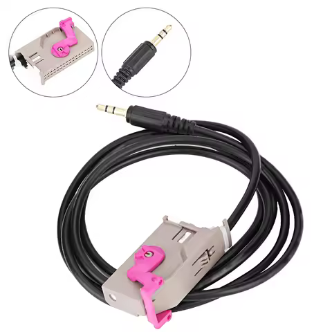Car Aux In RNS-E Navigation Male Good Quality 3.5mm Audio Jack 32Pin Wire Cable For Audi A3 A4 A6 A8