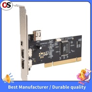 OS 3 Port IEEE 1394 Firewire Card PCI Firewire Adapter IEEE 1394 PCI Controller Card for Desktop PC