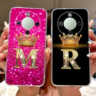 For Honor X9D 5G Fashion Crown Initial Letter Couple Phone Casing For Honor X9d X 9D 5G Soft Silicon