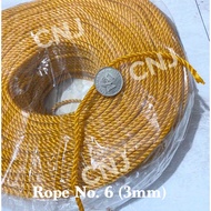 Nylon Rope #6 (PRICE PER METER LENGTH)- Rope 3mm - More than 1Meter Order We Will Send it with No Cu