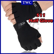 511 HALF GLOVE MOTORCYCLE TANGAN SEPARUH BLACK XL L BICYCLE MOTORBIKE GYM 手套 MOTOR RACING GLOVES HAL
