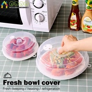 SUVE Microwave Plate Cover, Plastic with Easy-Grip Handle Microwave Splatter Cover, Portable Transparent Stackable Plate Bowl Cover Home