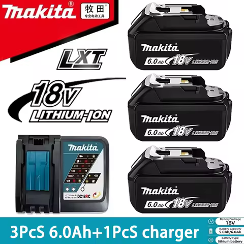 Original Makita 18V battery 9.0Ah rechargeable battery, Makita 18V charger BL1890 BL1860B BL1830B Ma