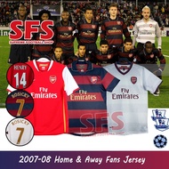 【SFS】 Top Quality 2007-08 Retro Arsenal Soccer Football Jersey T-shirt Sports Jerseys Fans Version S