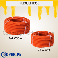 eoppo pvc orange flexible hose 50m long 1/2and3/4