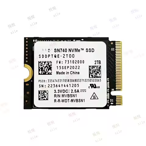 L+ WD SN740 2TB 2230 NVMe PCIe 4x4 SSD For Steam Deck Microsoft Surface Pro 9