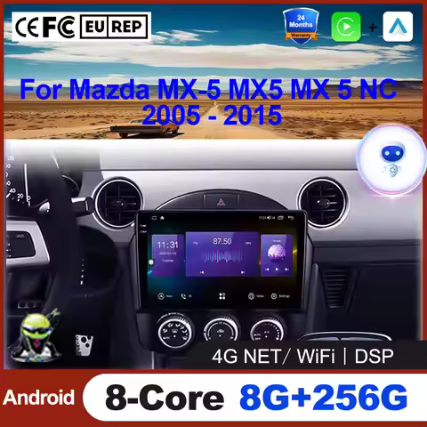 Android 15 Wireless Carplay Multimedia Player For Mazda MX-5 MX5 MX 5 NC 2005 - 2015 Auto GPS Naviga