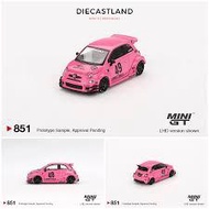 Mini gt MGT 851 LB WORKS x ABAS WORKS ABARTH 595 pink