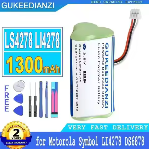 Barcode Scanner Battery 1300Mah For Motorola Moto For Symbol LI4278 DS6878 82-67705-01 Btry-LS42RAAO