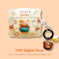 Case for Airpods 4 3 2 imd Soft pro 2 Cake Bear Drop Protection Airport 4 anc gen3 gen2 1