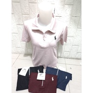 MELINA T-SHIRT ALOPOLO ALO/ ZIPPERPOLO SHORT ZIPPER T-SHIRT/
