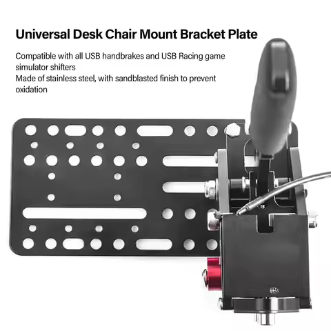 USB Handbrake Mount Plate USB Handbrake Desk Mount Bracket Plate Multiple Hole Adapter Plate for SIM