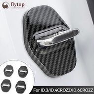 FLYTOP 4Pcs Car Door Lock Buckle Protective Cover Door Shock Absorber Cushion Thickened Anti-collisi