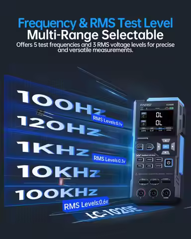 FNIRSI LC1020E Digital Bridge LCR ESR Tester High Precision Resistance Capacitance Inductance Electr