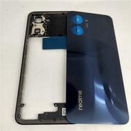 Full Housing Case For OPPO Realme C33 RMX3624 Middle Frame+Back Battery Cover Door Panel Housing Cas