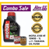 << Combo SALE >> MOTUL 4T 5100 Ester 15W50 ENGINE Oil Motorcycle 1 LITER 100% ORI MOTUL