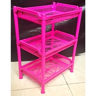 3-tier colored shelf > 3-tier plastic shelf > 3-tier colored shelf