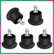 5 Pcs Chair Leg Floor Protectors Hard Office Wheels Tip Casters 6.50X5.00X5.00CM Black  jinduo