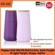 AdHoc Scape Pepper / Salt Mill Ø5.8xh12.3cm, Dark Purple & Light Purple