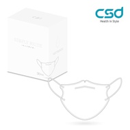 【CSD中衛】成人3D立體醫療口罩-SIMPLY WHITE白（30片/盒）