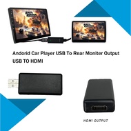 Android Player Video Output, Andorid Car Player USB To HDMI Rear Moniter Video Output