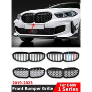 Front Bumper Kidney Grille Diamond Grill Tuning Accessories For BMW 1 Series F40 2019-2023 128ti M13